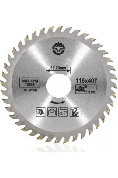 BarkoFix Ahşap Kesme Sunta Testeresi 115 Mm 40 Diş Elmas Daire Testere Bıçağı...