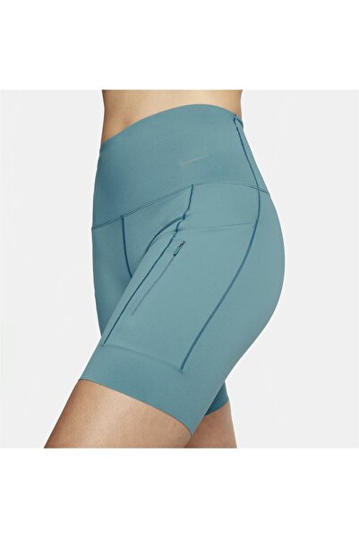 Nike Go Yüksek Destekli Yüksek Belli Cepli 20 cm Kadın Bisiklet Şortu