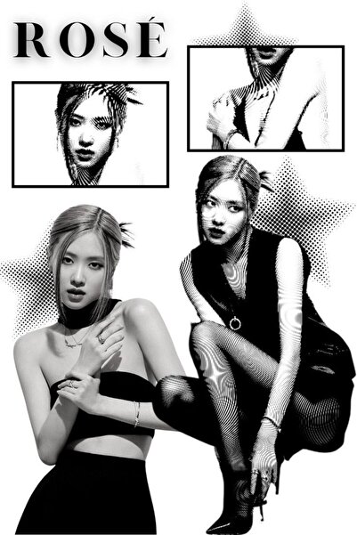 512 STORE Blackpink Rose 30x42 Çerçevesiz Poster