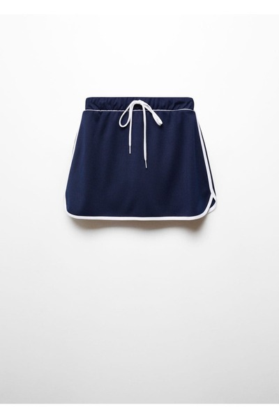 MANGO Woman Kontrast detaylı mini etek