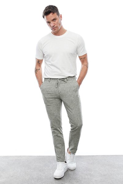 PAULMARK MEN'S JOGGER SIDE WAIST ELASTIC TROUSERS 3732J