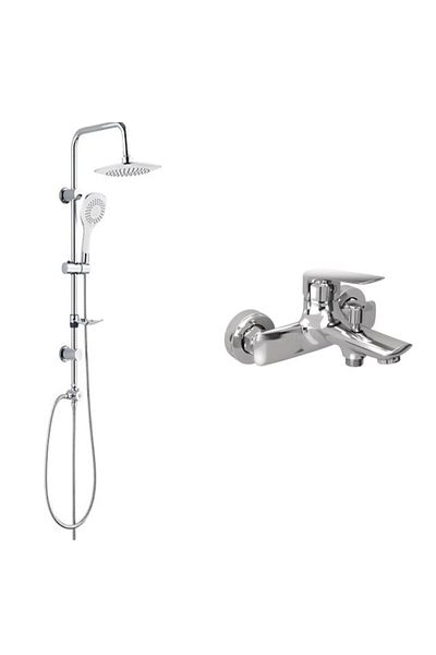KALE Tandem Bathroom Faucet and Theme 53270 Shower Set