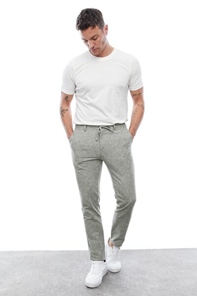 PAULMARK MEN'S JOGGER SIDE WAIST ELASTIC TROUSERS 3732J