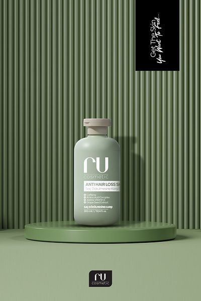 ru cosmetic Shampoo with Caffeine and Aminoacid Complex - Hair Loss, Grape Treat, Jojoba Vitamin-E 300 ml