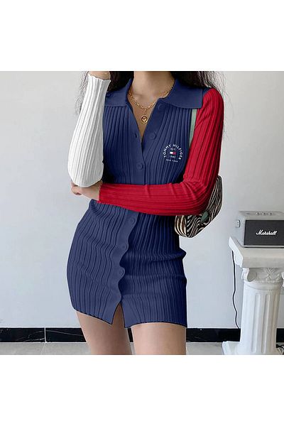 Tommy Hilfiger ...Tommy Hilfiger One-Piece Knitted Front Button Dress