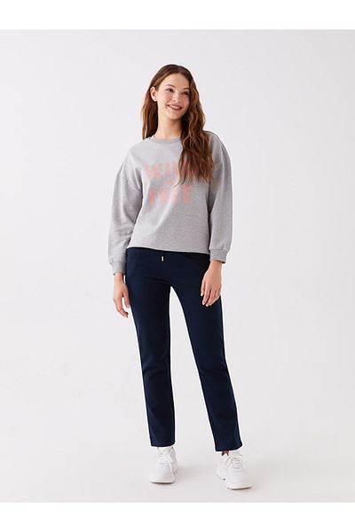 LC Waikiki LCWAIKIKI Basic γυναικεία ελαστική μέση μονόχρωμη φούτερ
