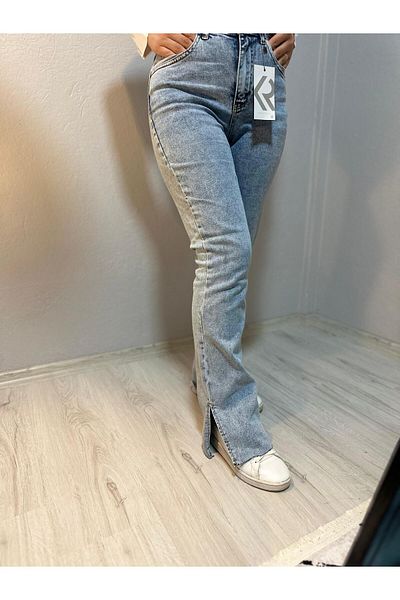 KAROL Slit wide leg jeans