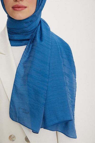 Armine Işıl 2 Trend Cotton Shawl 208 - Μπλε