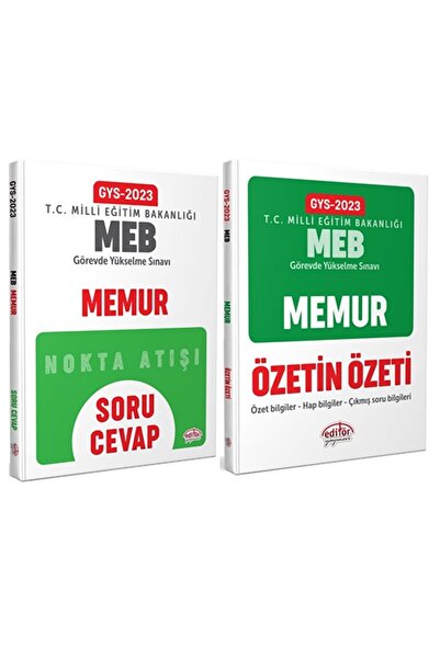 Editör Yayınevi Editör Yayınları 2023 Meb Gys Memur Soru Cevap Ve Özetin Özet...