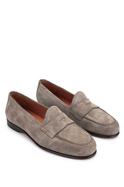 Tamer Tanca Men's Genuine Leather Beige Loafer Shoes