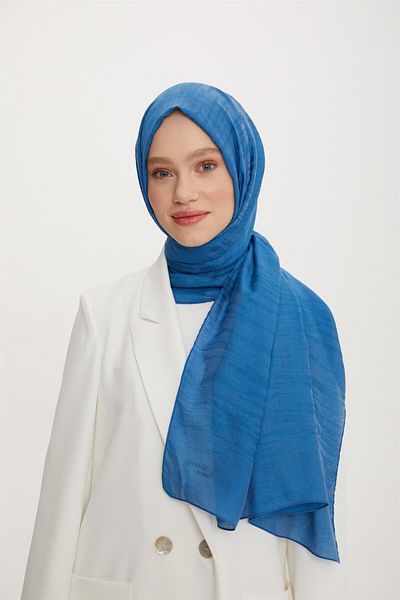 Armine Işıl 2 Trend Cotton Shawl 208 - Μπλε