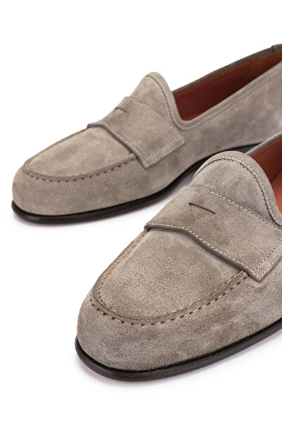 Tamer Tanca Men's Genuine Leather Beige Loafer Shoes