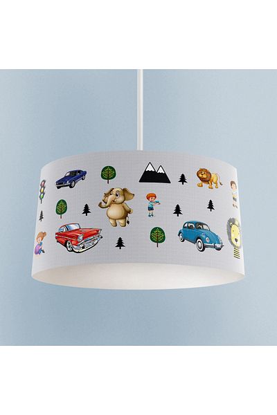 MEKTA HOME Road and Animal Patterned Chandelier - BABY AND CHILDREN'S ROOM