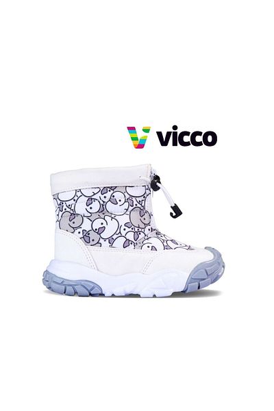 Vicco Melon Orthopedic Phon&Thermo Αντιολισθητική Σόλα Παιδικά Snow Boots ΛΕΥΚΟ