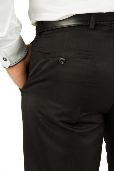 wontilotte Erkek Siyah Vovv Klasik Kumaş Pantolon