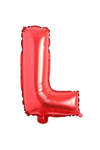 kidspartim بالون رقائق أحمر بحرف L 16 بوصة 40 سم