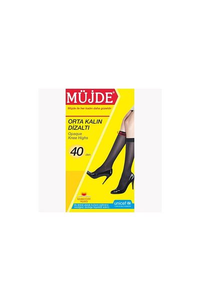 Müjde Черни средно дебели чорапи, чифт от 4