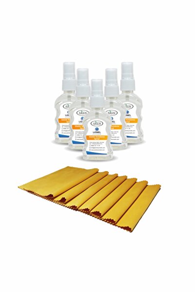 Lionel 5 قطع قماش من الألياف الدقيقة و5 قطع حلول لتنظيف النظارات