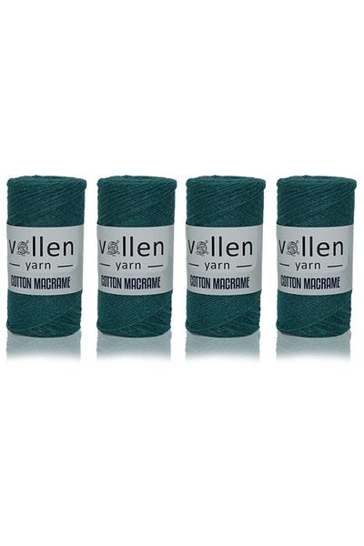 vollen yarn Βαμβακερό σχοινί μακραμέ Λεπτό βαμβακερό σχοινί μακραμέ Amigurumi Punch Rope 2mm 1000gram 620meter (4 ΤΕΜ)