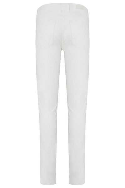 Hatemoğlu Λευκό Slim Fit ίσιο βαμβακερό τζιν παντελόνι με 5 τσέπες