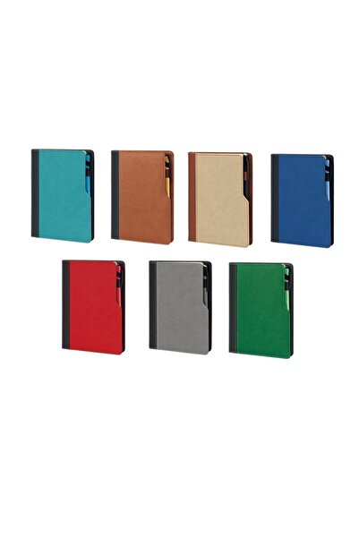 KOCSHOPP 7 Renk Kalemlikli Not Defteri Vıp Defterler Deri Defter