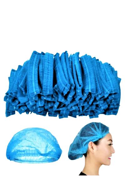 MAVİ BONE Andoz Tek Kullanımlık Mavi Tela Bone 100'lü Paket