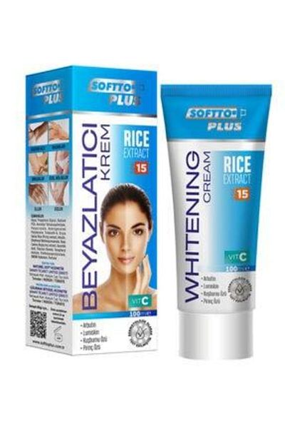 Softto Plus Skin Whitening Cream with Rice Extract, Lightening, Whitening Cream, 100 ml