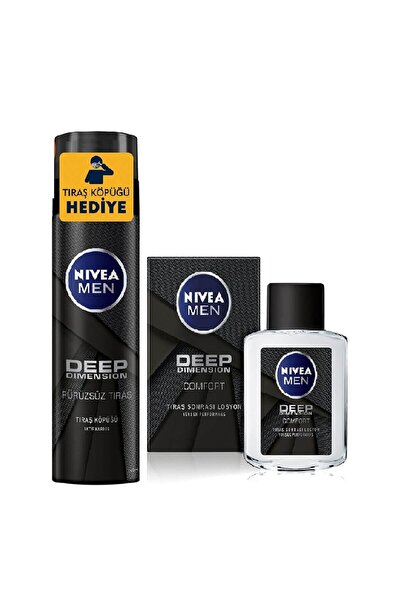NIVEA Men Tıraş Köpüğü Deep 200ml Men Tıraş Sonrası Losyon deep 100ml