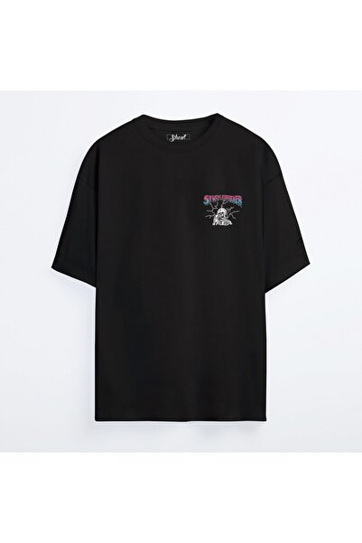 Shout Μπλουζάκι Unisex Μαύρο oversized Stuck Forever