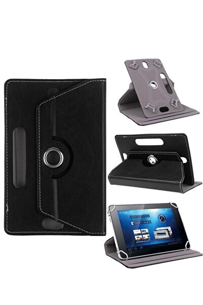 Evdeka Tcl Tab 10 S 10.1 Inç Uyumlu Siyah Stand Olabilen Tablet Kılıfı.