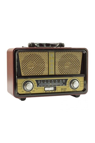 Meir M-112bt Şarjlı Nostaljik Bluetooth Fm Radyo Usb/sd/mp3