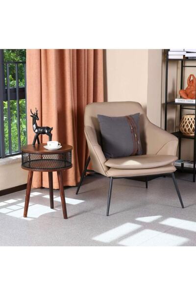 NMN GROUP Sehpa Geniş Hazneli Kitaplık Çiçeklik Metal Atlantik Çam