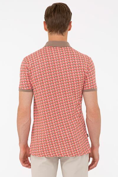 Pierre Cardin Ροζ Slim Fit Polo T-Shirt με λαιμόκοψη