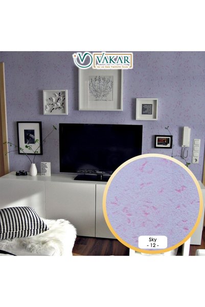 Vakar Isı Ve Ses Yalıtımlı Canlı | Ipek | Dekoratif Sıva Sky-12 | Beyaz Zemin...