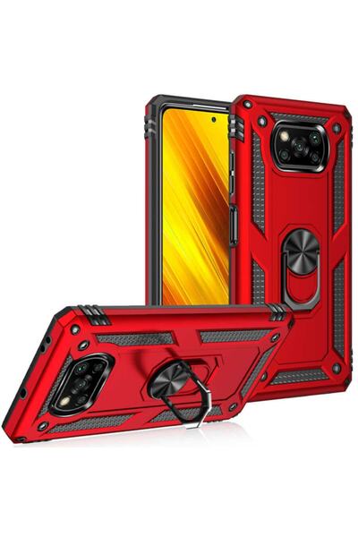 UnDePlus Xiaomi Poco X3 / X3 Pro Nfc Kılıf Yüzüklü Zırh Tank Vega