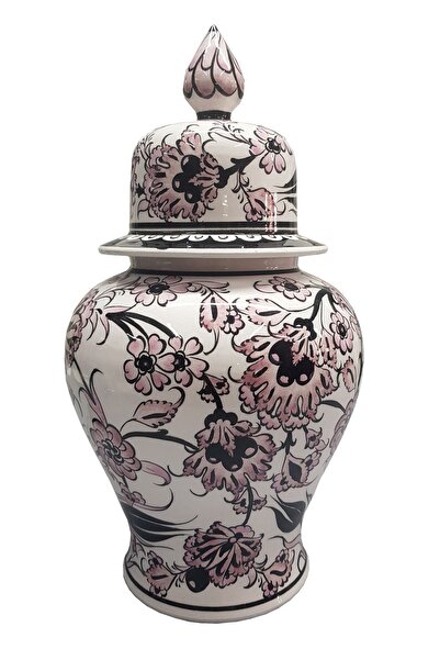 Qdec Bleu Blanc Şah Vazo Şakayık