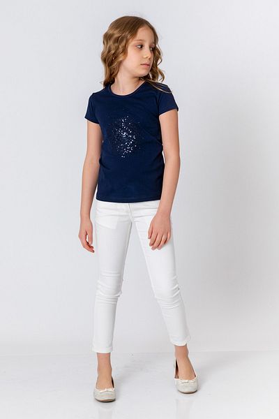 incity Girl's Navy Blue T-shirt