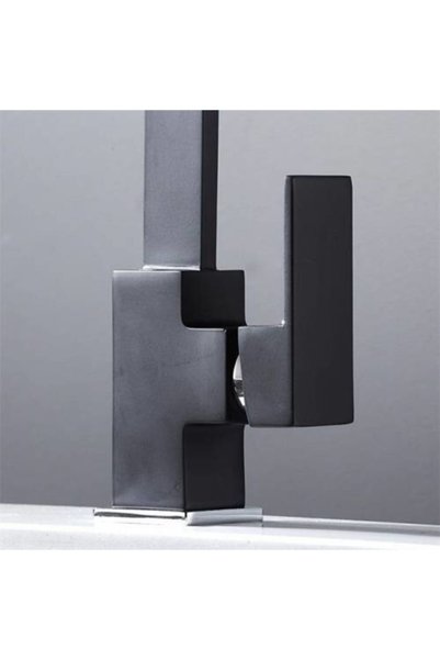 Generic Brand Vsarmature High Body Kitchen Faucet Hot Cold Double Water Inlet Square Kitchen Faucet