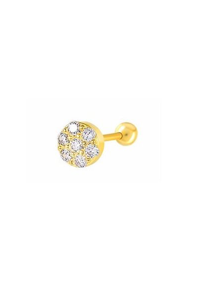 Erer Gümüş Women's Silver Jewelled Tragus Cartilage Piercing Single Earrings Hs17g35