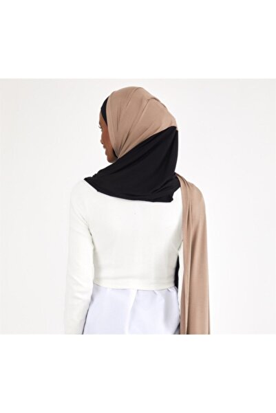 Differenza Iki Renkli Penye Şal Siyah\vizon