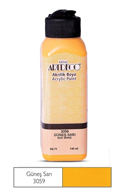 Artdeco Akrilik Boya 140 ml Güneş Sarı Akrilik Boya