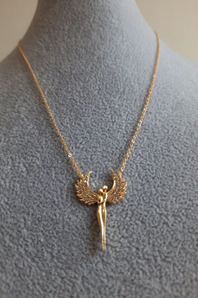 BB wikiki Gold Mikail Meleği Sarılma Figürlü Kolye