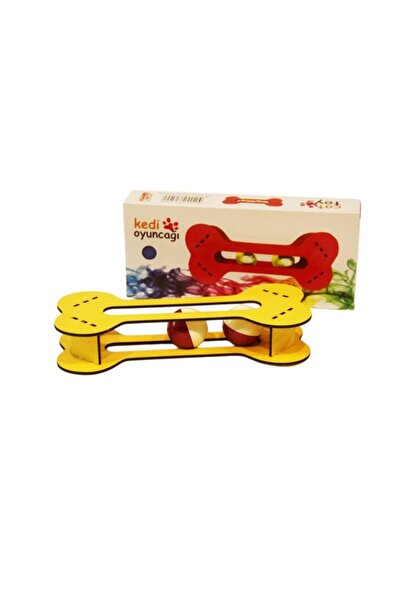 Pet Style Kedi Oyuncağı Ahşap Kemik 2 Toplu