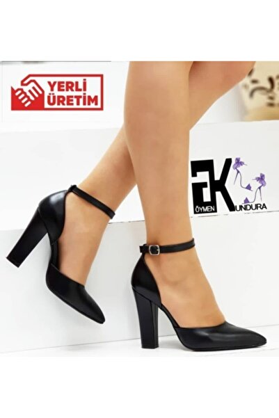 Göymen Kundura فستان سهرة نسائي خنجر بطن جلد أسود