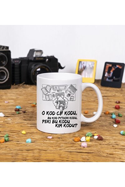 Panorama Ajans Beyaz Yazılımcı Ve Kod Yazanlar Özel Esprili Tasarım Kupa Bardak