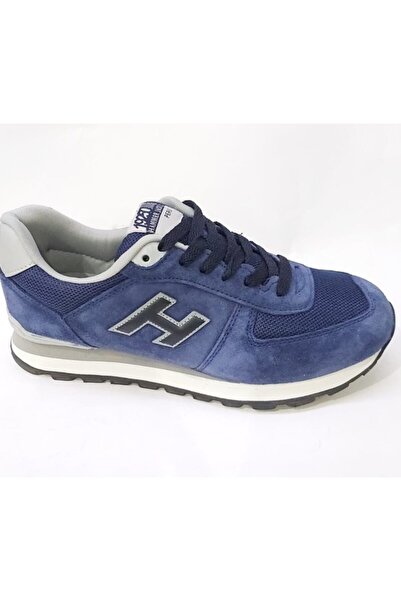 Hammer Jack 19250 Μπλε γνήσιο δέρμα Ανδρικά αθλητικά παπούτσια casual sneaker με χοντρή σόλα με κορδόνια