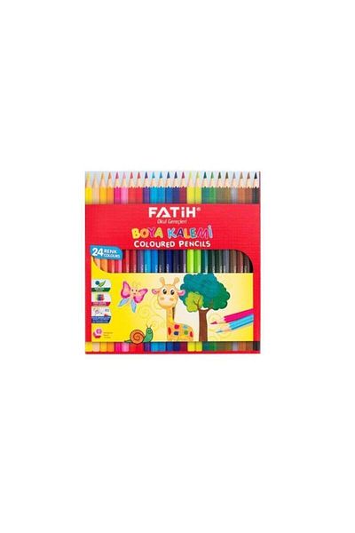 FATİH KALEM قلم طلاء فاتح الجاف بالحجم الكامل 24 لون 12 قطعة