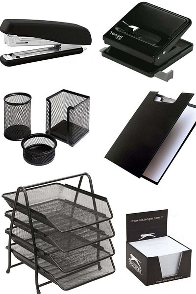 Mas Document Rack Metal 4-Piece Mechanism Perforating 3-Piece Set and Stapling Machine Ergonomic Design Kaneks
