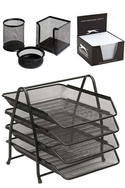 Mas Document Rack Metal 4-Piece Mechanism Perforating 3-Piece Set and Stapling Machine Ergonomic Design Kaneks