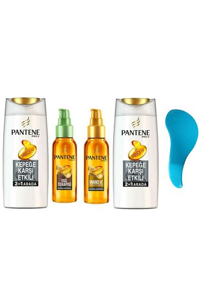 Pantene 700ml X2 Anti-Dandruff Shampoo + Oil Therapy + Repair Oil - Gift
